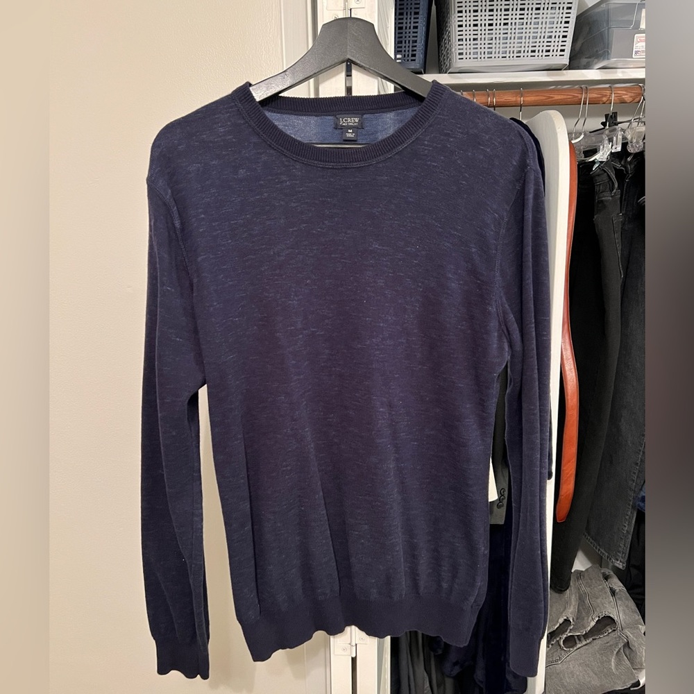 J. Crew Pullover Crew Neck Sweater - Navy - Medium